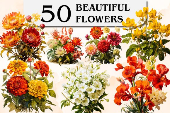 Download Beautiful Flowers Clipart &amp; Sublimation - Flowers Collection