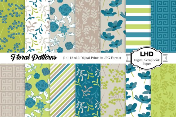 Download Floral Patterns - Digital Papers - Patterns Collection