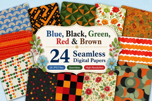 Download Blue, Black, Green, Red &amp; Brown Patterns - Patterns Collection