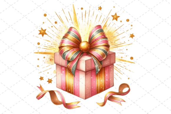 Download Gift Box Watercolor Clipart with Ribbons - Premium Resources