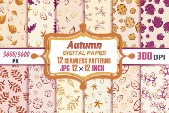 Download Autumn Digital Paper Fall Patterns - Patterns Collection