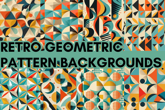 Download Retro Geometric Pattern Backgrounds - Backgrounds Collection