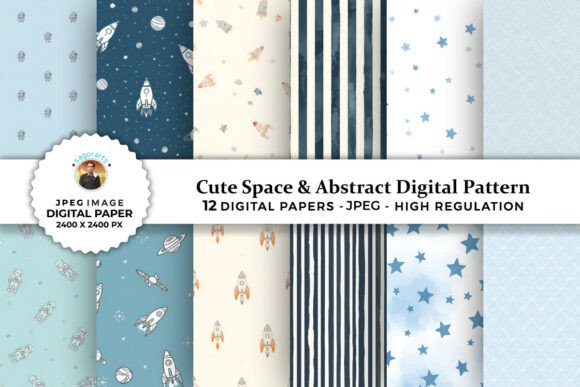 Download Cute Space &amp; Abstract Digital Patterns - Patterns Collection