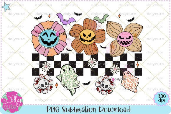 Download Halloween Vibes Ghost Cute Flowers PNG - Flowers Collection