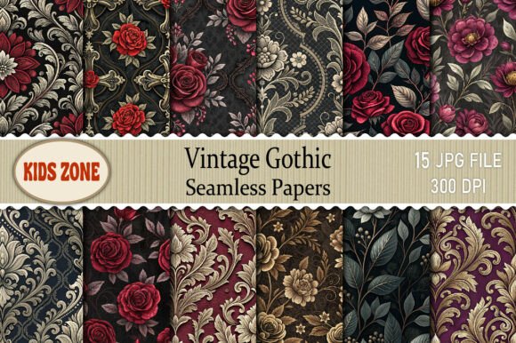 Download Vintage Gothic Seamless Papers - Seamless paper Collection