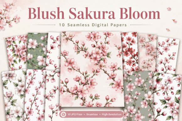Download Blush Sakura Bloom Seamless Paper Collec - Seamless paper Collection