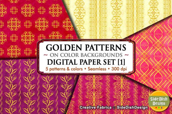 Download Golden Patterns Digital Papers [1] - Patterns Collection