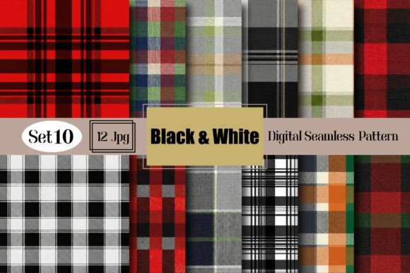Download Black &amp; White Seamless Plaid Pattern - Premium Resources