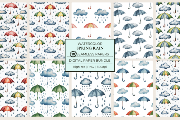 Download Spring Rain Seamless Papers - Seamless paper Collection