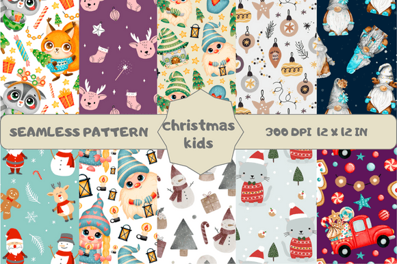 Download Cute Christmas Patterns for Kids - Patterns Collection