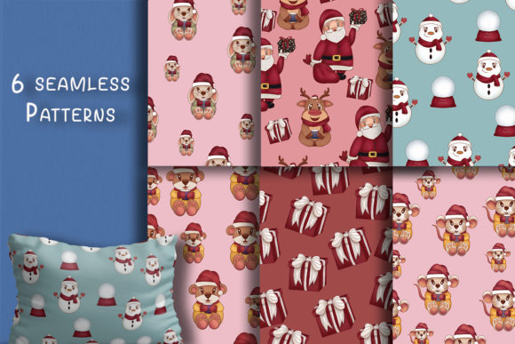 Download Cute Christmas Patterns Digital Paper - Patterns Collection