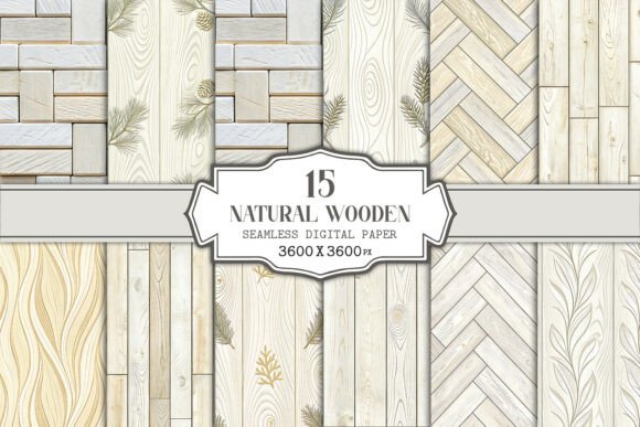Download Natural Wooden Seamless Patterns Bundle - Patterns Collection