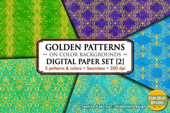 Download Golden Patterns Digital Papers [2] - Patterns Collection