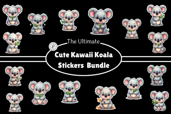 Download Cute Kawaii Koala Stickers Bundle - Premium Resources