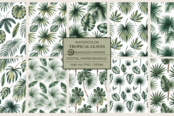 Download Tropical Leaves Seamless Papers - Seamless paper Collection