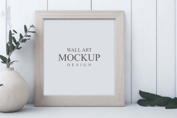 Download Rustic Interior Wood Frame in Mockup - Interior wood Collection