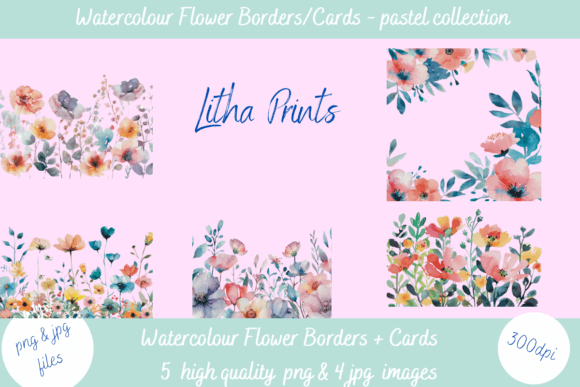 Download Watercolour Pastel Flowers - Flowers Collection