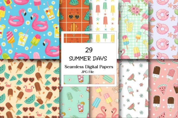 Download SUMMER DAYS Seamless Papers - Seamless paper Collection
