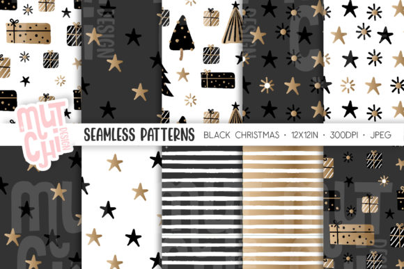 Download Black Scandinavian Christmas Patterns - Patterns Collection