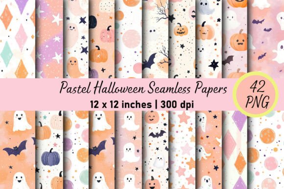 Download Pastel Halloween Seamless Papers - Seamless paper Collection