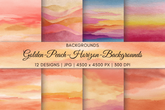 Download Golden Peach Horizon Backgrounds - Backgrounds Collection