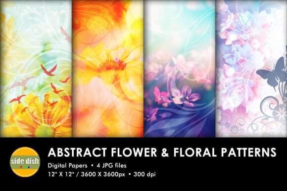Download Abstract Flowers Digital Background - Flowers Collection