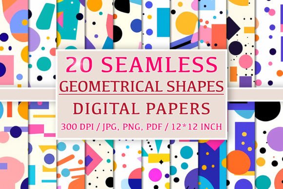 Download 20 Seamless Soft Geometric Patterns - Patterns Collection