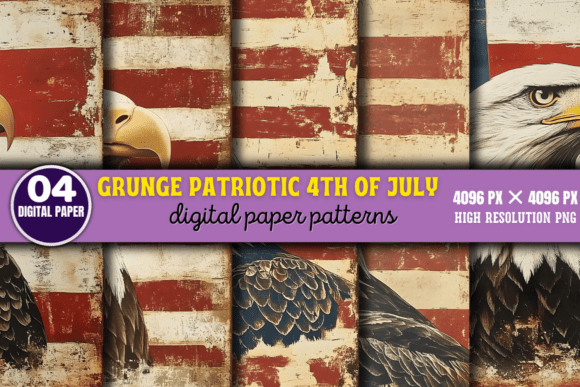 Download Grunge Patriotic 4th of July Patterns 12 - Patterns Collection