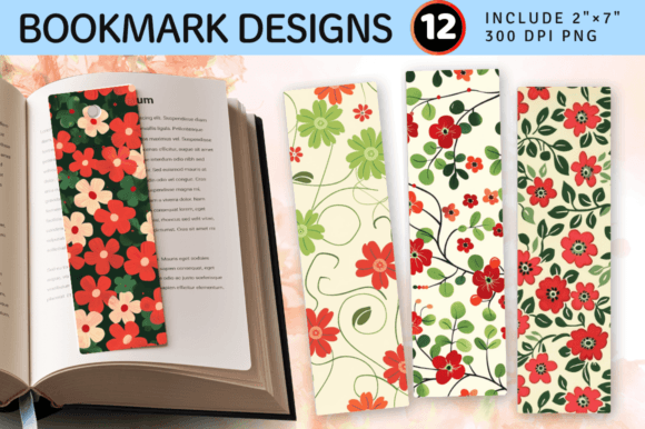 Download Red and Green Cute Flowers PNG Bookmark - Flowers Collection
