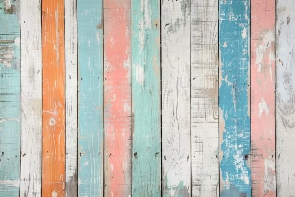 Download Colorful Vintage Wooden Plank Background - Plank background Collection
