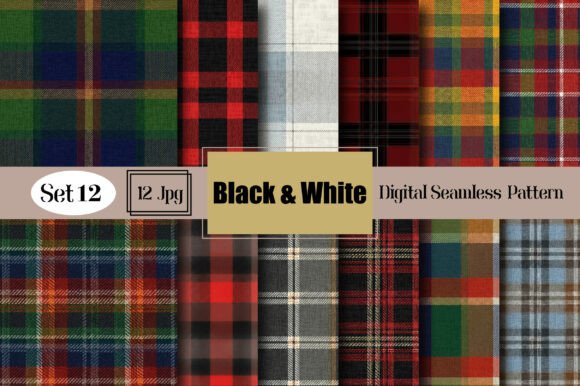 Download Black &amp; White Seamless Plaid Pattern - Premium Resources