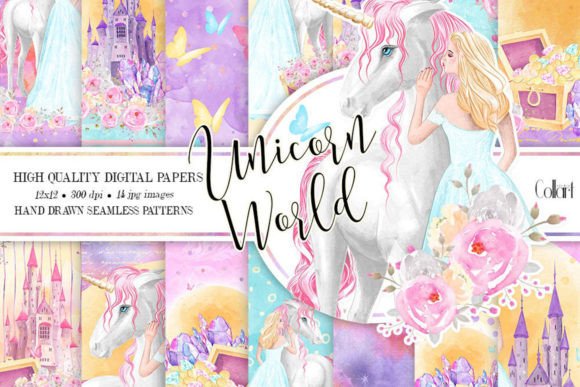 Download Unicorns Patterns, Seamless Papers - Patterns Collection