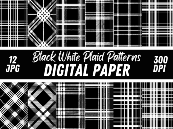 Download Black White Plaid Backgrounds Patterns - Patterns Collection