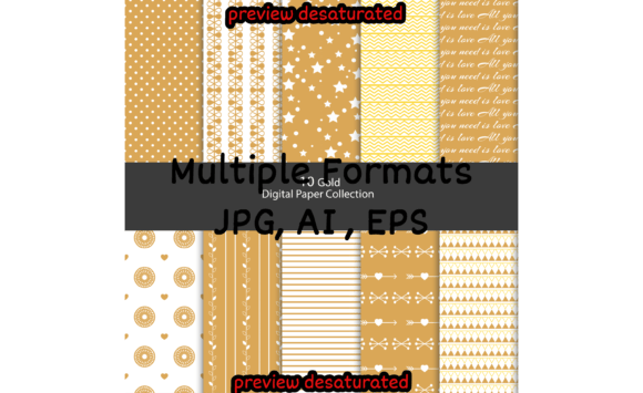 Download Golden Patterns with Shapes - Patterns Collection