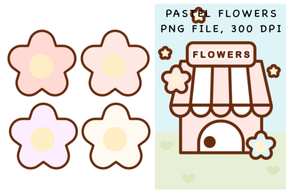 Download Pastel Flowers Sticker - Flowers Collection