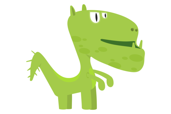 Download Green Reptile Monster. Cartoon Scary Dra - Reptile Collection