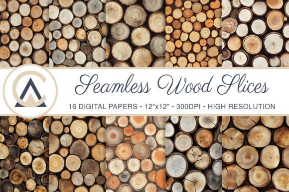 Download Seamless Wood Slices Texture Backgrounds - Backgrounds Collection