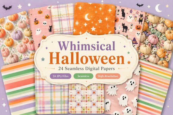 Download Whimsical Halloween Seamless Papers - Seamless paper Collection