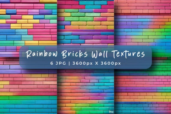 Download Rainbow Brick Wall Texture Backgrounds - Backgrounds Collection