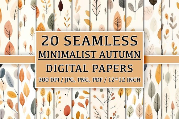 Download 20 Seamless Minimalist Autumn Patterns - Patterns Collection
