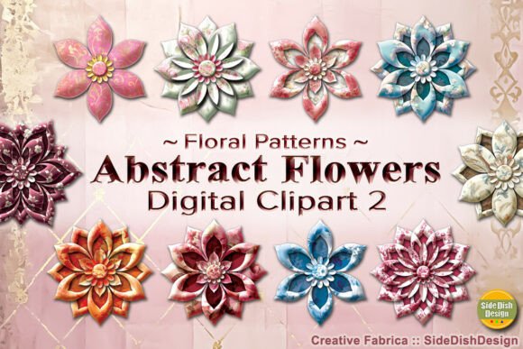 Download Abstract Flowers Digital Clipart 2 - Flowers Collection
