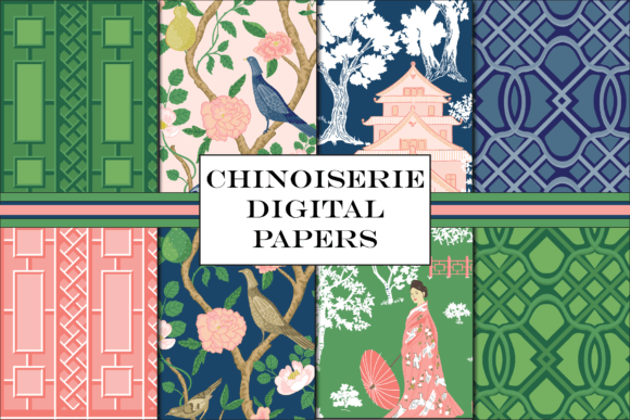 Download Chinoiserie Patterns Seamless Pink Blue - Patterns Collection